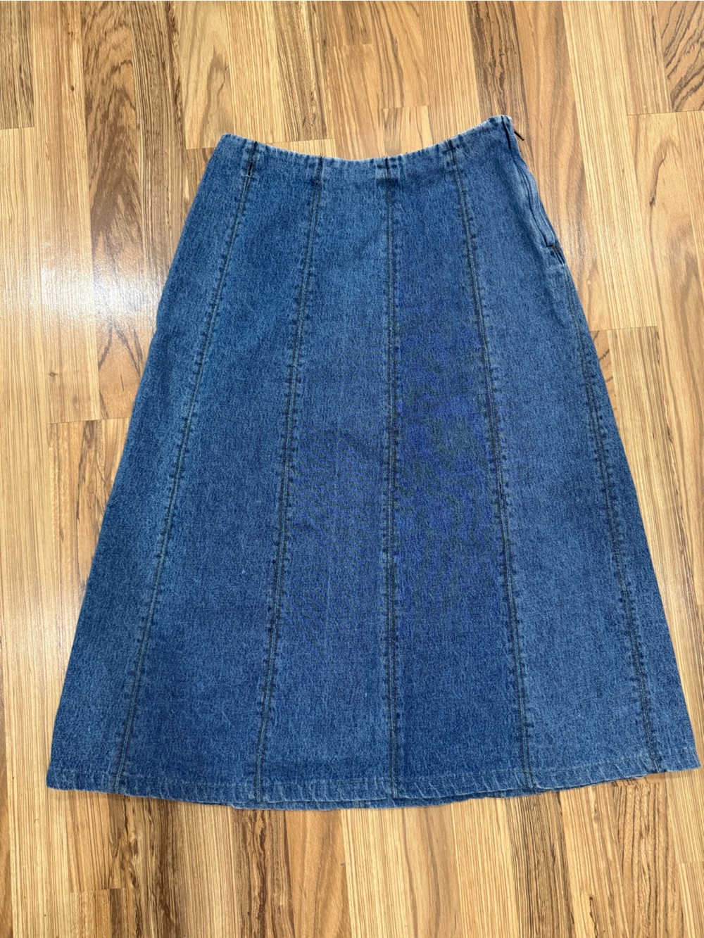 Harve Benard Blue Denim Flared Skirt